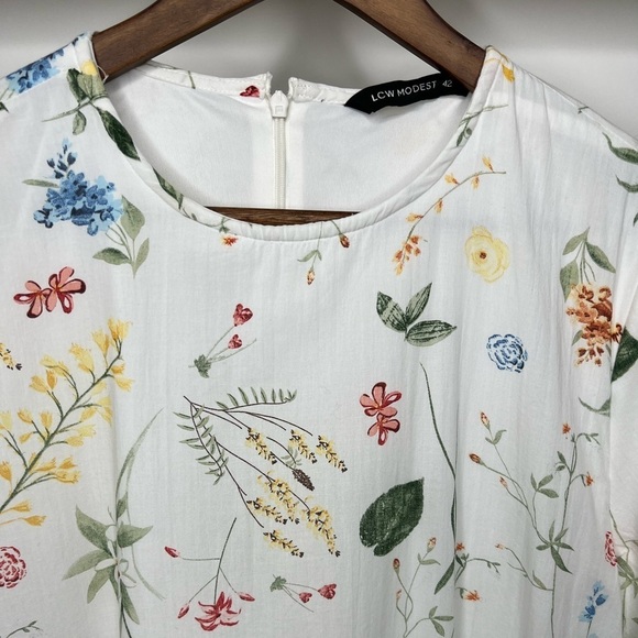 Rare LCW Modest Long Sleeve Ruffled Bottom Long Dress - Picture 9 of 15